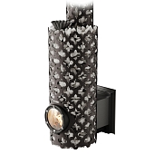 Печь для бани ПБ Арабеска Макси Inox Люмина Иллюминатор черная бронза